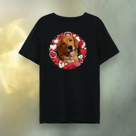 Koszulka z Twoim Pupilem Personalizacja / Biała / Czarna / Dziecięca Unisex / Serce 13