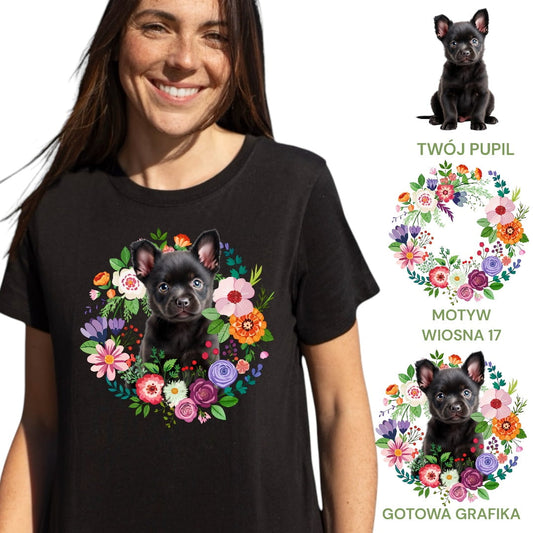 T-shirt z nadrukiem Twój Pupil na koszulce Biały / Czarny / Unisex / Wiosna 17