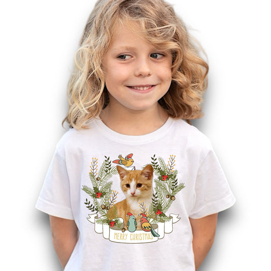 Koszulka z Twoim Pupilem Personalizacja / Biała / Czarna / Dziecięca Unisex / Boże Narodzenie 23