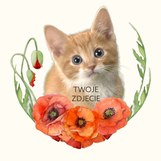 Personalizowany Prezent Poduszka z Twoim Pupilem / Maki 1