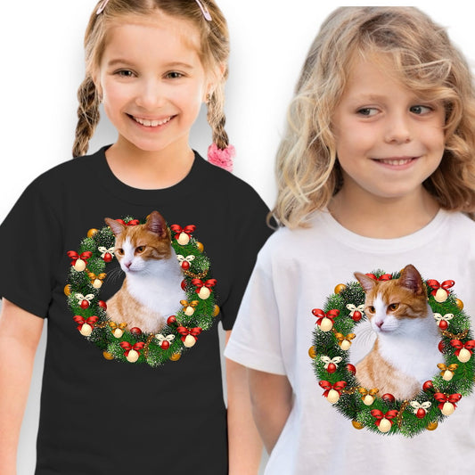 Koszulka z Twoim Pupilem Personalizacja / Biała / Czarna / Dziecięca Unisex / Boże Narodzenie 30