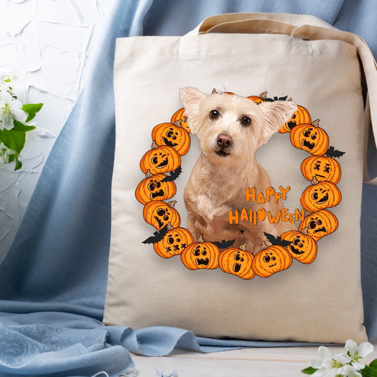 Personalizacja eko Torba ze zdjęciem Twojego Pupila / Halloween 3