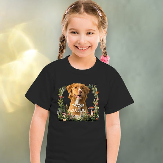 Koszulka z Twoim Pupilem Personalizacja / Biała / Czarna / Dziecięca Unisex / Las 2