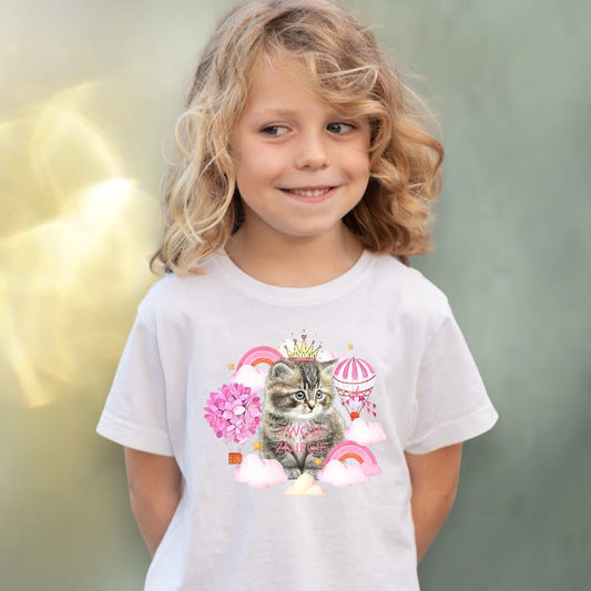 Koszulka z Twoim Pupilem Personalizacja / Biała / Czarna / Dziecięca Unisex / Lot balonem 1