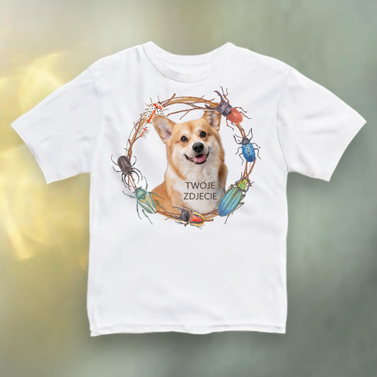 Koszulka z Twoim Pupilem Personalizacja / Biała / Czarna / Dziecięca Unisex / Żuki 1