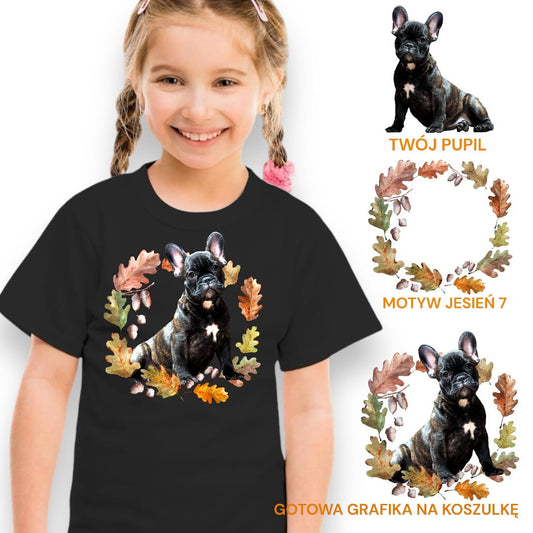 Koszulka z Twoim Pupilem Personalizacja / Biała / Czarna / Dziecięca Unisex / Jesień 7