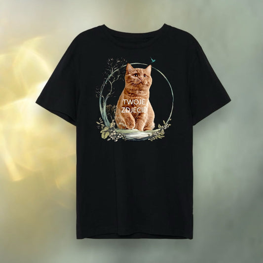 T-shirt z nadrukiem Twój Pupil na koszulce Biały / Czarny / Unisex / Krajobraz 2
