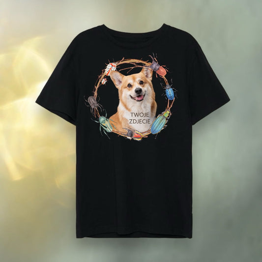 T-shirt z nadrukiem Twój Pupil na koszulce Biały / Czarny / Unisex / Żuki 1