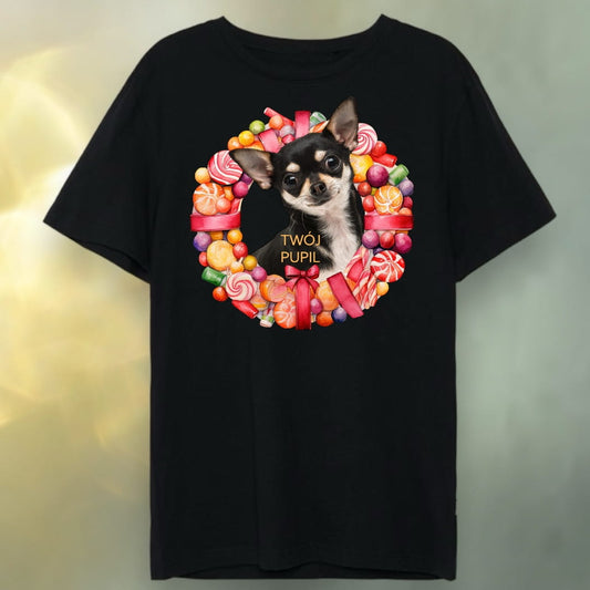 T-shirt z nadrukiem Twój Pupil na koszulce Biały / Czarny / Unisex / Lizaki 1