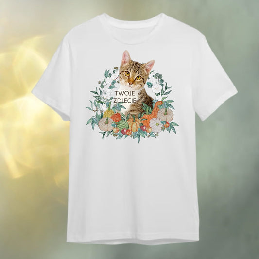 T-shirt z nadrukiem Twój Pupil na koszulce Biały / Czarny / Unisex / Jesień 1