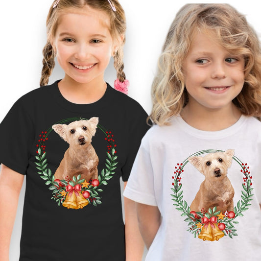 Koszulka z Twoim Pupilem Personalizacja / Biała / Czarna / Dziecięca Unisex / Boże Narodzenie 15