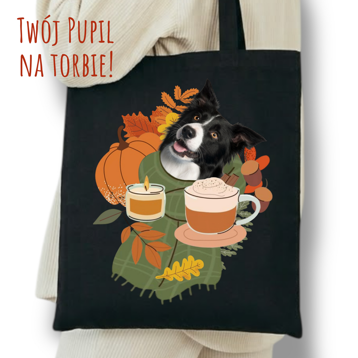 Personalizacja eko Torba ze zdjęciem Twojego Pupila / Szaliczek