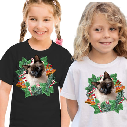 Koszulka z Twoim Pupilem Personalizacja / Biała / Czarna / Dziecięca Unisex / Boże Narodzenie 12