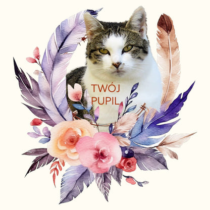 Koszulka z Twoim Pupilem Personalizacja / Biała / Czarna / Dziecięca Unisex / Boho 3