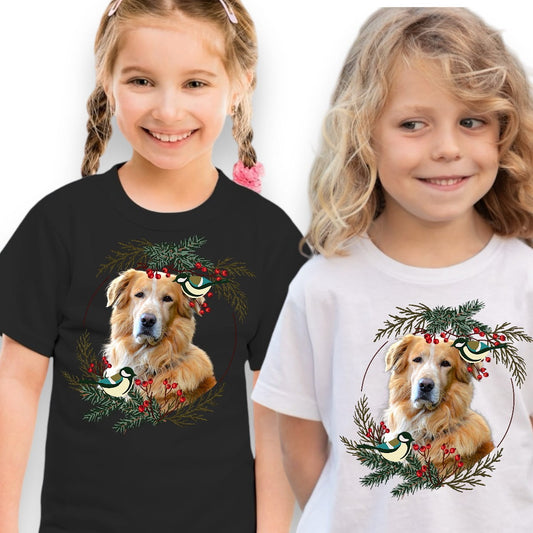 Koszulka z Twoim Pupilem Personalizacja / Biała / Czarna / Dziecięca Unisex / Boże Narodzenie 29