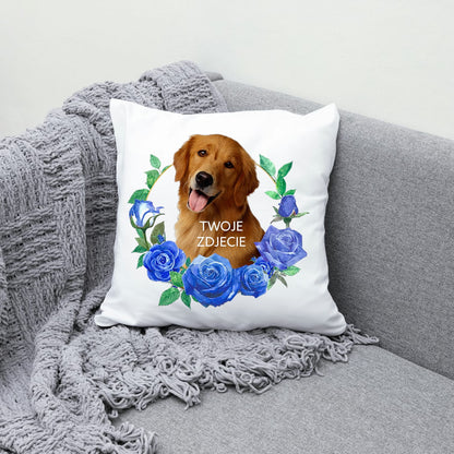 Personalizowany Prezent Poduszka z Twoim Pupilem / Róża 4