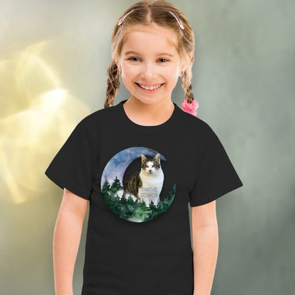 Koszulka z Twoim Pupilem Personalizacja / Biała / Czarna / Dziecięca Unisex / Księżyc 1