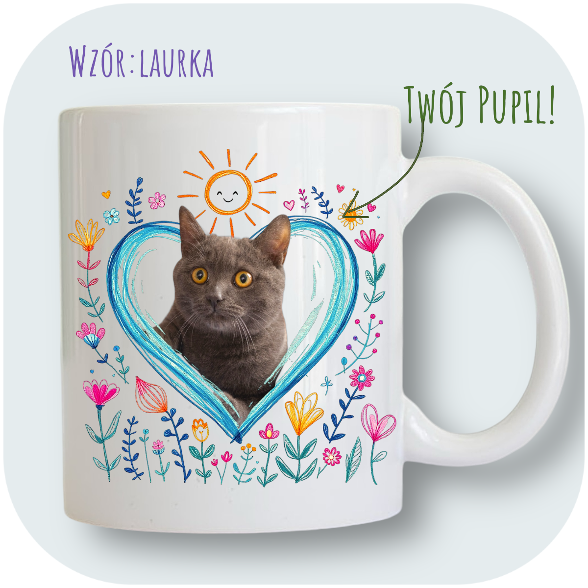 Personalizowany Kubek ze zdjęciem Twojego Pupila / Laurka
