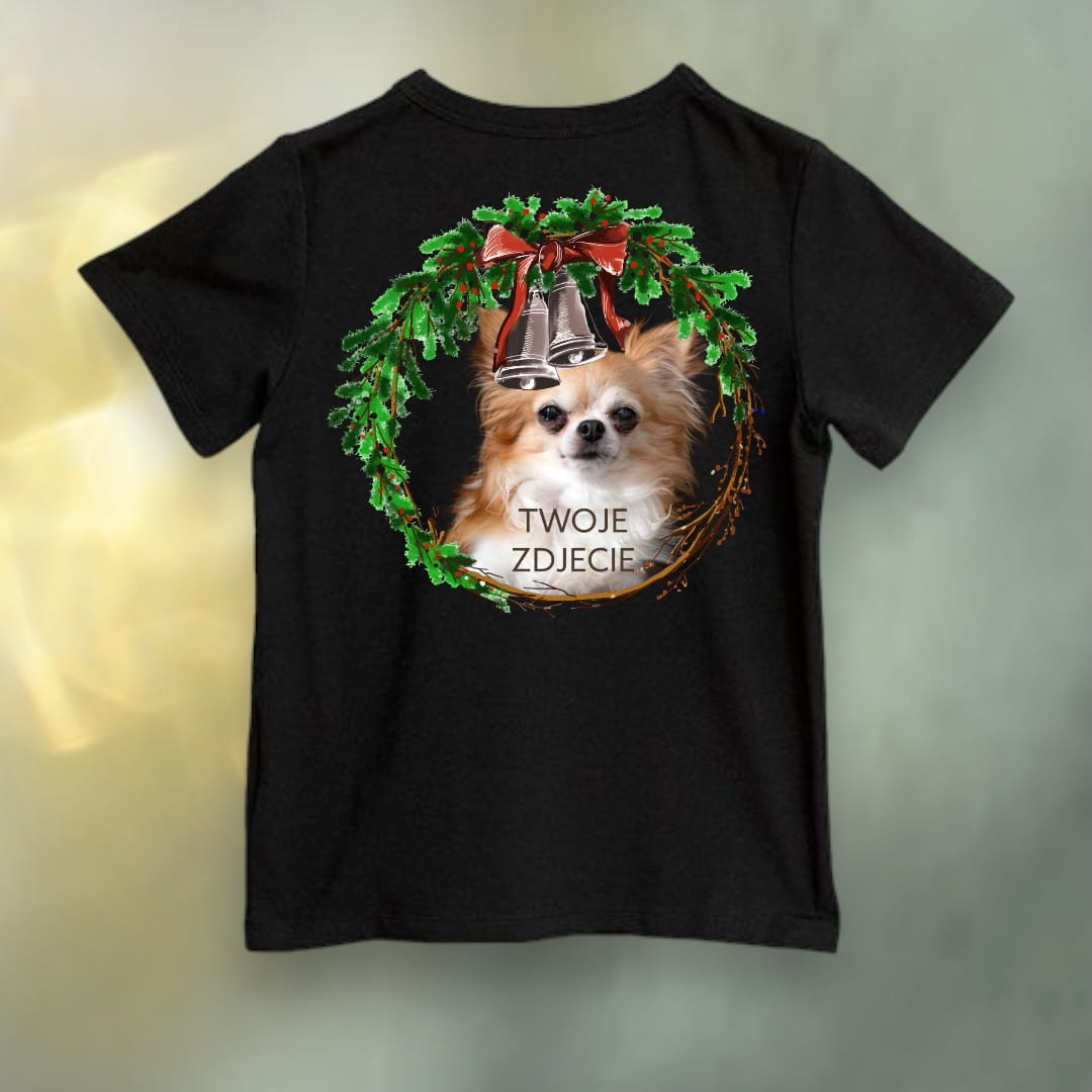 Koszulka z Twoim Pupilem Personalizacja / Biała / Czarna / Dziecięca Unisex Boże Narodzenie 6