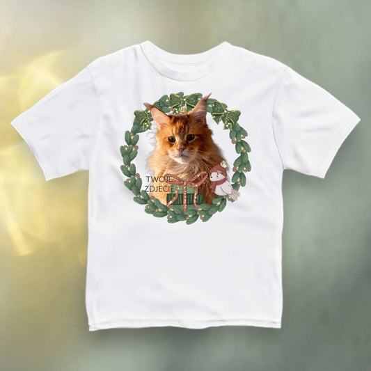 Koszulka z Twoim Pupilem Personalizacja / Biała / Czarna / Dziecięca Unisex / Boże Narodzenie 7