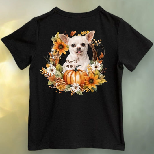 Koszulka z Twoim Pupilem Personalizacja / Biała / Czarna / Dziecięca Unisex / Jesień 3