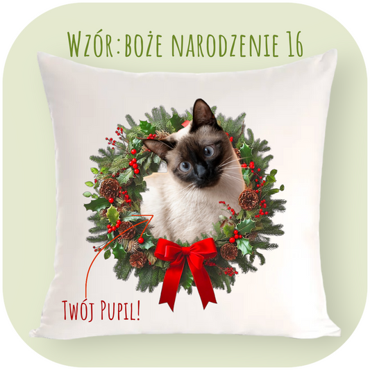 Personalizowany Prezent Poduszka z Twoim Pupilem / Boże Narodzenie 16