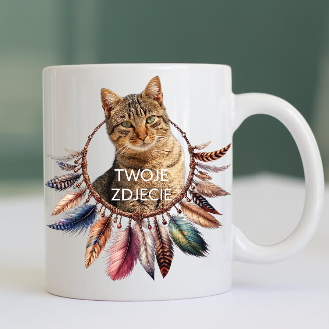 Personalizowany Kubek ze zdjęciem Twojego Pupila / Boho