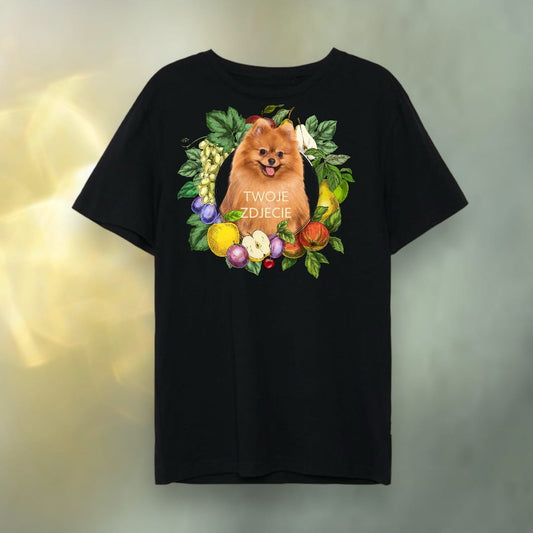 T-shirt z nadrukiem Twój Pupil na koszulce Biały / Czarny / Unisex / Owoce