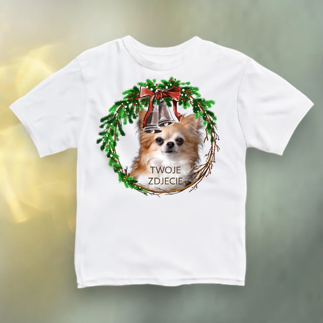 Koszulka z Twoim Pupilem Personalizacja / Biała / Czarna / Dziecięca Unisex Boże Narodzenie 6