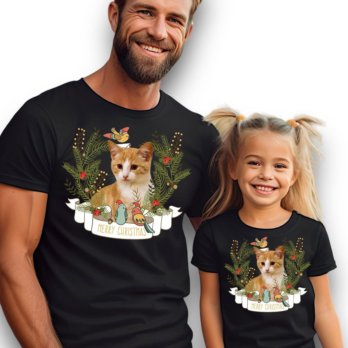 Koszulka z Twoim Pupilem Personalizacja / Biała / Czarna / Dziecięca Unisex / Boże Narodzenie 23