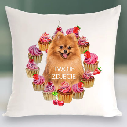 Personalizowany Prezent Poduszka z Twoim Pupilem / Babeczki