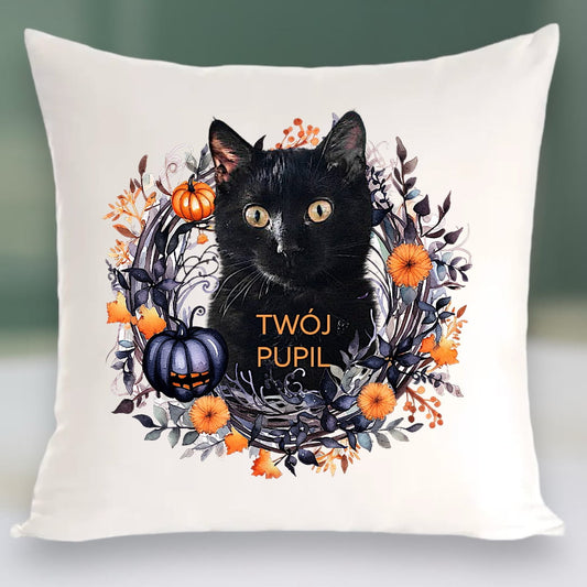 Personalizowany Prezent Poduszka z Twoim Pupilem / Halloween 1