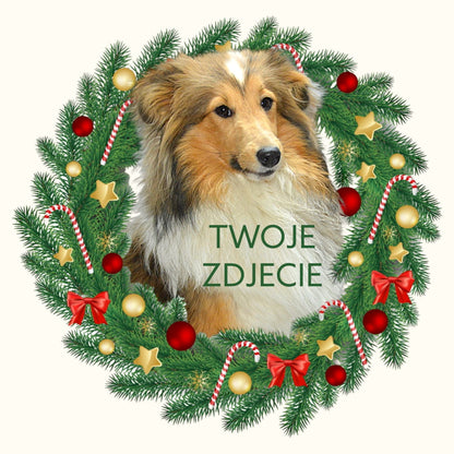 T-shirt z nadrukiem Twój Pupil na koszulce Biały / Czarny / Unisex / Boże Narodzenie 5