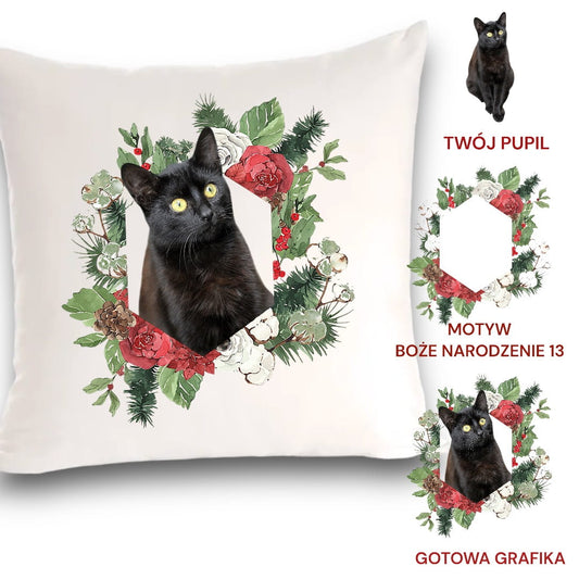 Personalizowany Prezent Poduszka z Twoim Pupilem / Boże Narodzenie 13