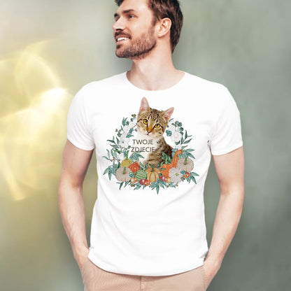 T-shirt z nadrukiem Twój Pupil na koszulce Biały / Czarny / Unisex / Jesień 1