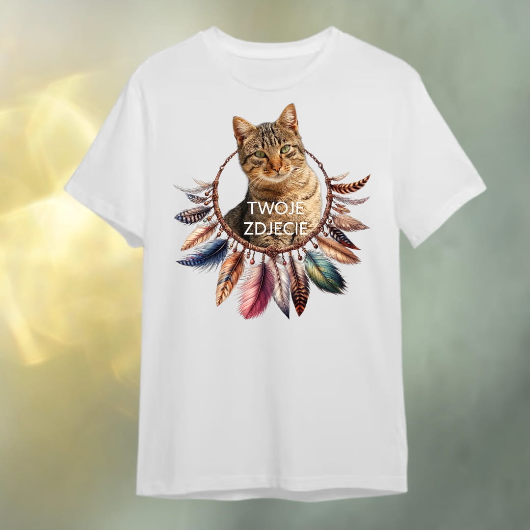T-shirt z nadrukiem Twój Pupil na koszulce Biały / Czarny / Unisex / Boho