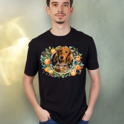 T-shirt z nadrukiem Twój Pupil na koszulce Biały / Czarny / Unisex / Pomarańcze