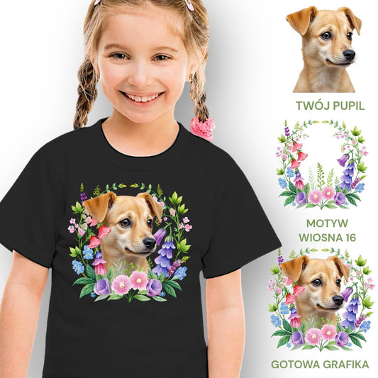 Koszulka z Twoim Pupilem Personalizacja / Biała / Czarna / Dziecięca Unisex / Wiosna 16