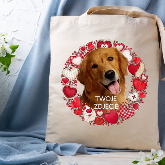 Personalizacja eko Torba ze zdjęciem Twojego Pupila / Serce 13