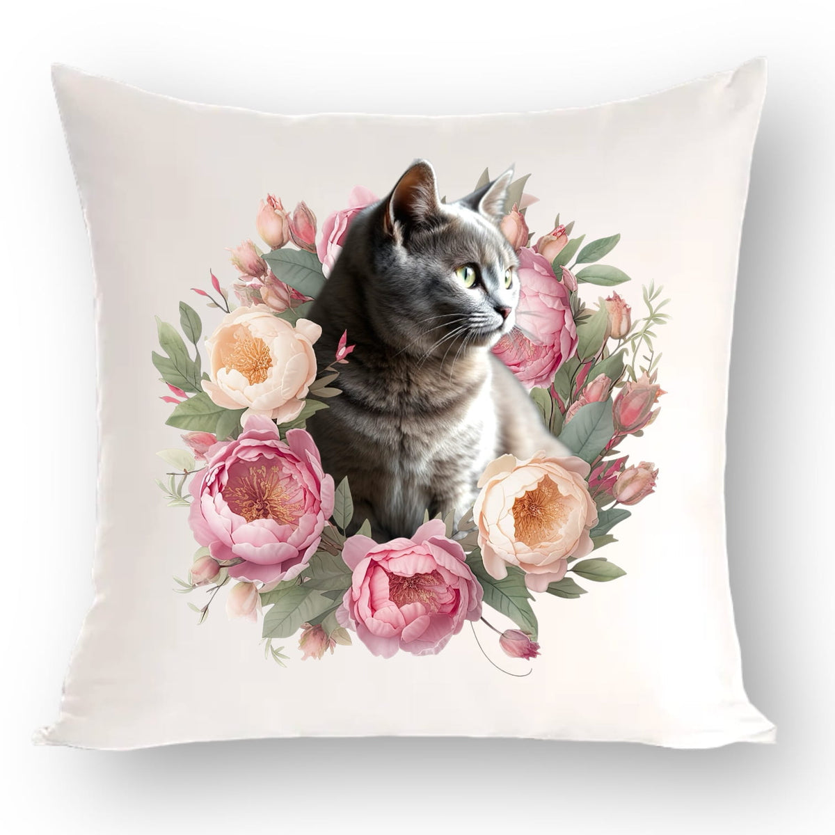 Personalizowany Prezent Poduszka z Twoim Pupilem / Piwonie