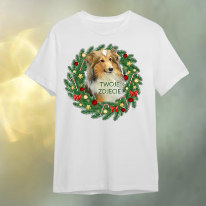 T-shirt z nadrukiem Twój Pupil na koszulce Biały / Czarny / Unisex / Boże Narodzenie 5