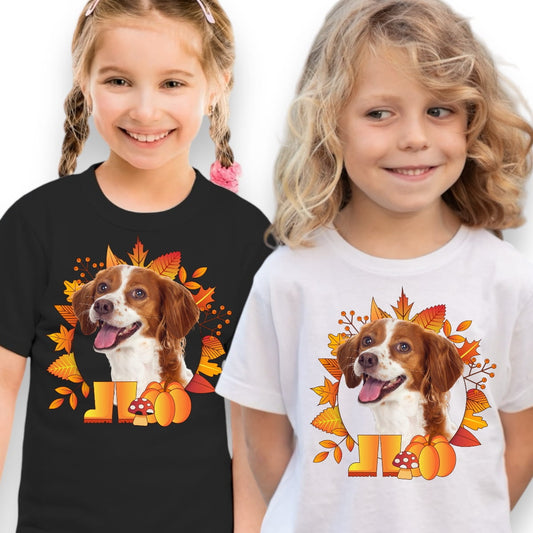 Koszulka z Twoim Pupilem Personalizacja / Biała / Czarna / Dziecięca Unisex / Jesień 10