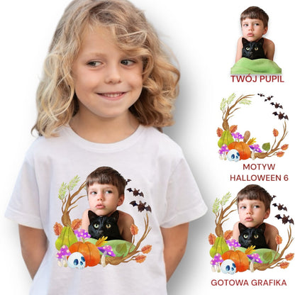 Koszulka z Twoim Pupilem Personalizacja / Biała / Czarna / Dziecięca Unisex / Halloween 6