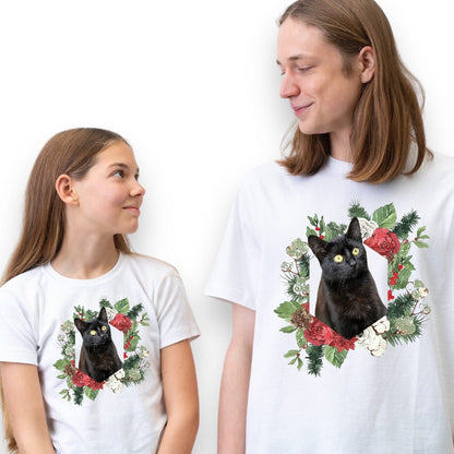 T-shirt z nadrukiem Twój Pupil na koszulce Biały / Czarny / Unisex / Boże Narodzenie 13