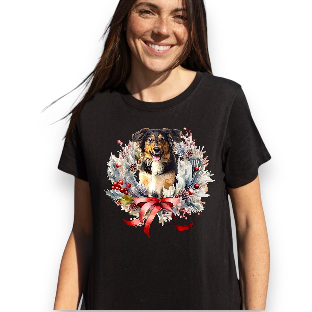 T-shirt z nadrukiem Twój Pupil na koszulce Biały / Czarny / Unisex / Boże Narodzenie 9