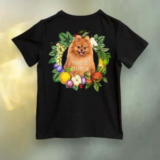 Koszulka z Twoim Pupilem Personalizacja / Biała / Czarna / Dziecięca Unisex / Owoce
