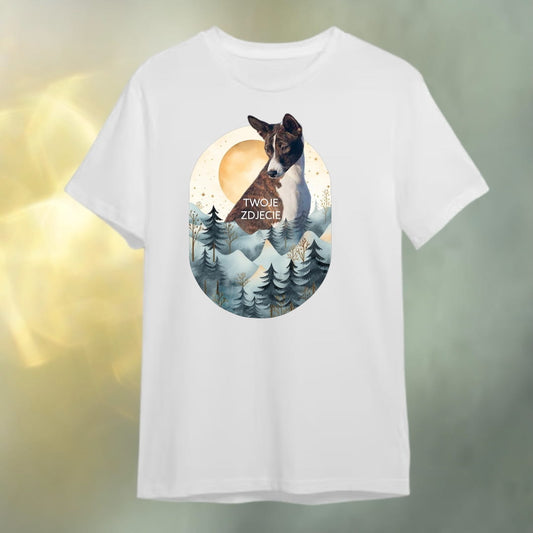 T-shirt z nadrukiem Twój Pupil na koszulce Biały / Czarny / Unisex / Krajobraz 3