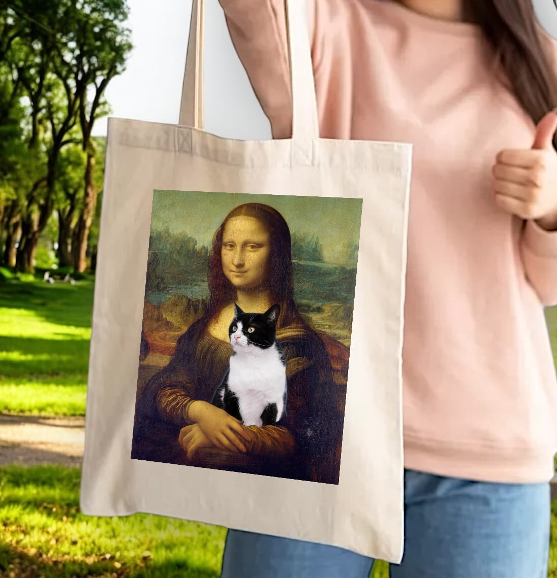 Personalizacja eko Torba ze zdjęciem Twojego Pupila / Mona Lisa