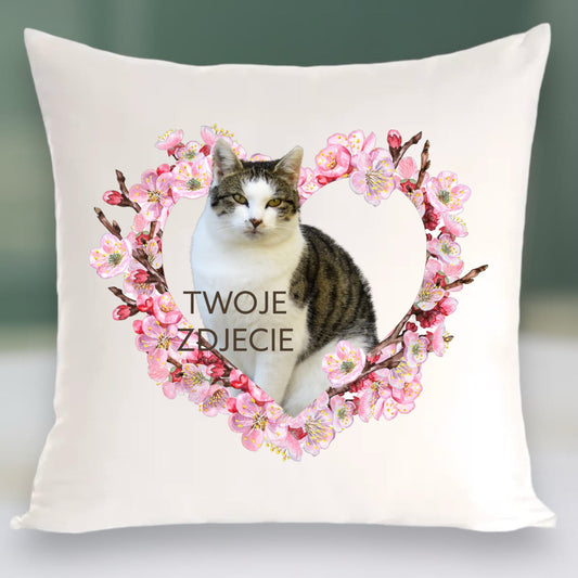 Personalizowany Prezent Poduszka z Twoim Pupilem / Serce 11