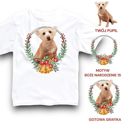 Koszulka z Twoim Pupilem Personalizacja / Biała / Czarna / Dziecięca Unisex / Boże Narodzenie 15